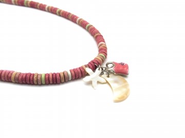 Meisjes ketting pink ibiza