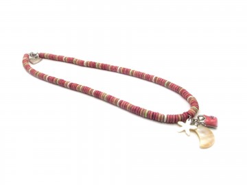 Meisjes ketting pink ibiza