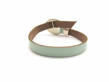 Leren Armband Buckle mint