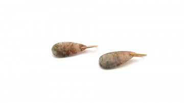 Mosagaat edelsteen oorbellen