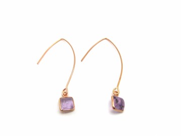 Oorbellen Amethist