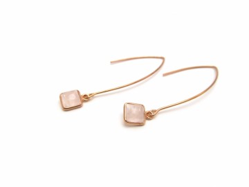 Oorbellen Rose Quartz
