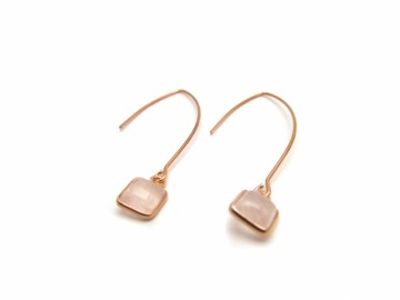 Oorbellen Rose Quartz