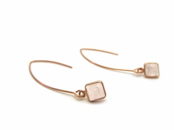 Oorbellen Rose Quartz