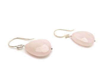 Oorbellen Druppel Oorbellen Rose Quartz