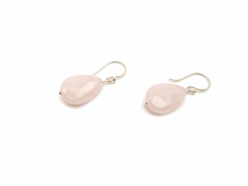 Oorbellen Rose Quartz druppel