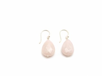 Oorbellen Oorbellen Rose Quartz druppel