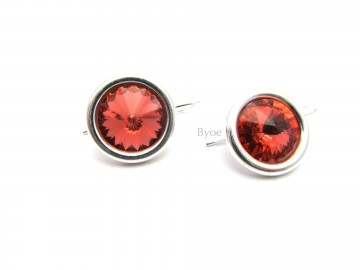 Swarovski® oorbellen Padparadscha
