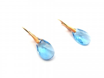 Oo swarovski leverback rose blauw