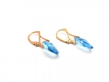 Oo swarovski leverback rose blauw