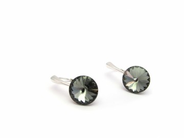 Oorbellen Silver night Swarovski® Leverback