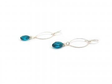 Oorbellen Peacock Quartz edelsteen