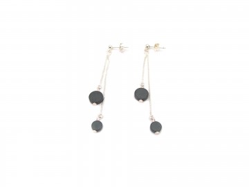 Oorbellen black cirkel