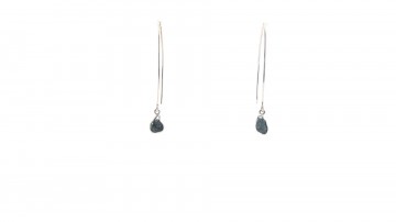 Oorbellen blauwe diamant