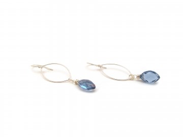 Oorbellen Blue Quartz edelsteen