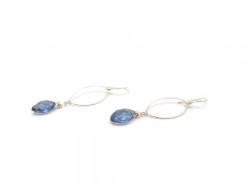 Oorbellen blue Quartz