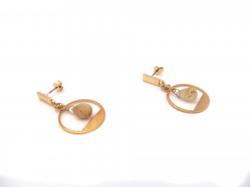 Oorbellen citrien quartz