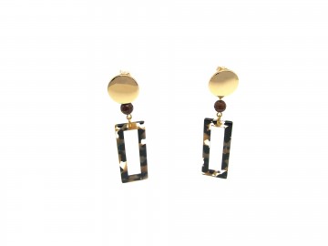 Oorbellen gold brown