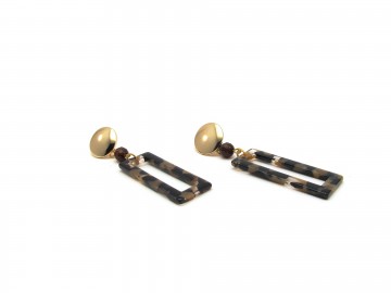 Oorbellen gold brown