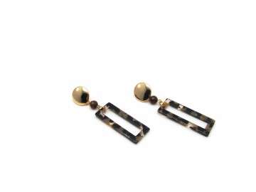 Oorbellen gold brown
