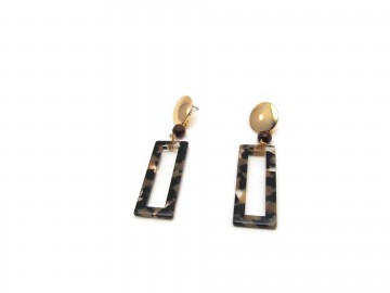 Oorbellen gold brown