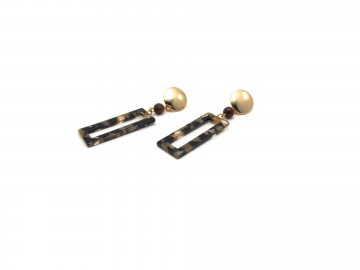 Oorbellen gold brown
