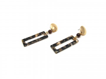 Oorbellen gold brown