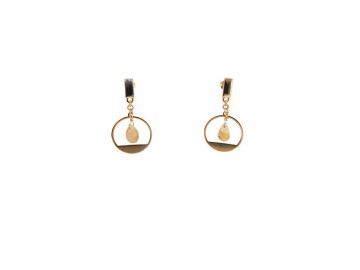 Oorbellen goud citiren quartz
