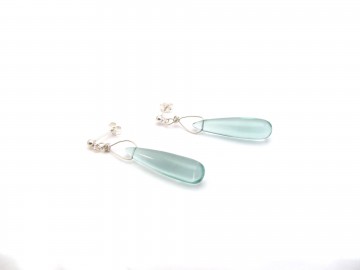 Oorbellen hydro quatrz fluoriet