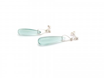 Oorbellen hydro quatrz fluoriet