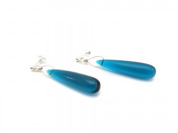 Oorbellen hydro Quatrz Edelsteen peacock