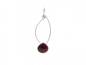 Jade oorbellen  purple