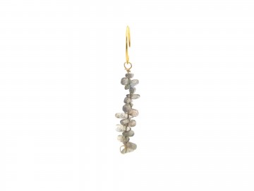 Oorbellen labradoriet goud