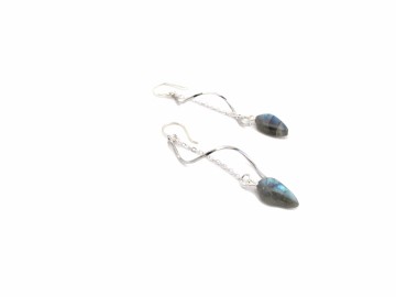 Oorbellen labradoriet swirl