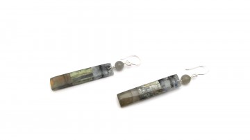 Oorbellen labradoriet/ Kyaniet