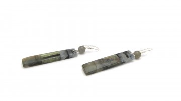 Oorbellen labradoriet/ Kyaniet