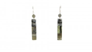 Oorbellen labradoriet/ Kyaniet