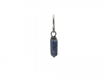 Oorbellen lapis titanium