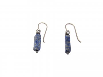 Oorbellen lapis titanium