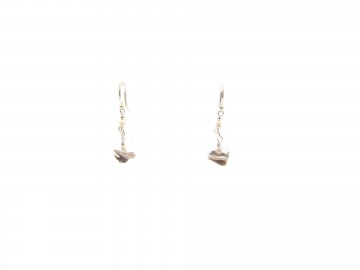 Oorbellen long white pearl