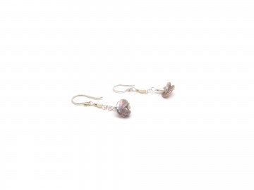 Oorbellen long white pearl