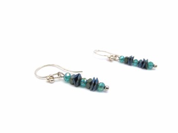 Oorbellen metalic green