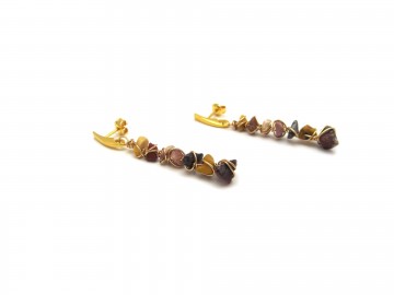 Oorbellen mookaite oker