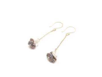 Oorbellen zoetwaterparel