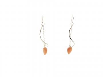 Oorbellen peach swirl