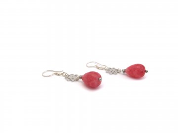 Oorbellen pink Kwarts Edelsteen