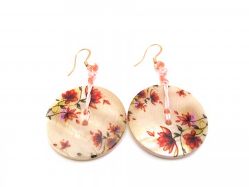 Oorbellen rose flower1