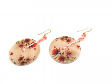 Oorbellen rose flower2