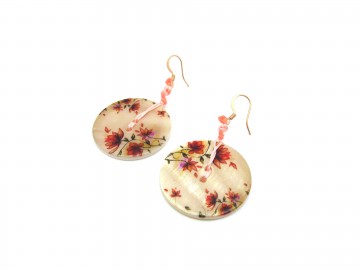 Oorbellen rose flower6