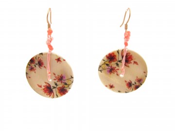 Oorbellen rose flower8